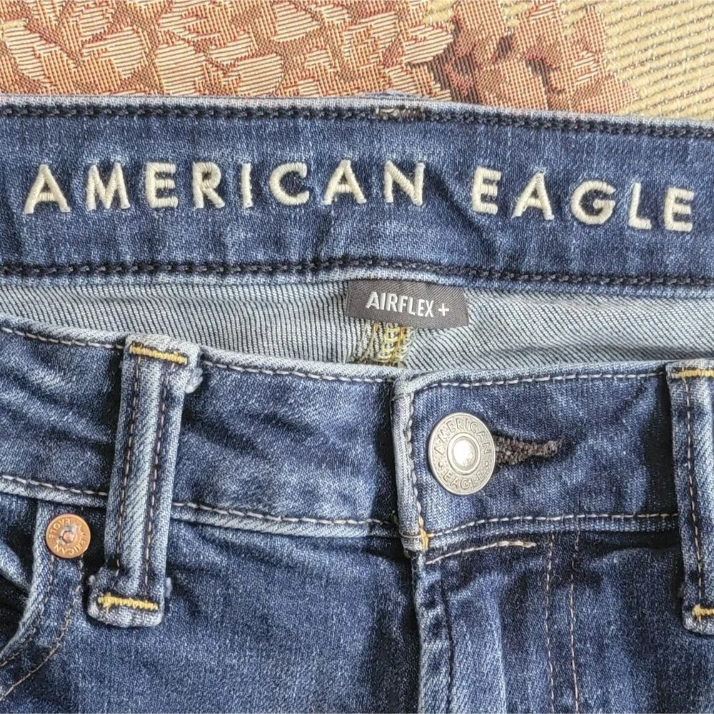 American Eagle Jeans Mens 30x30* Blue Slim Straight Leg Stretch Denim Workwear